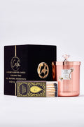 White Champaca Rose Gold Metallkerzen-Kollektion | Hergestellt mit hochwertigem Kokosnusswachs & Kirschholzdocht bis zu 60+ Stunden Brenndauer - Calm Candles Essential