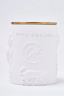 鳳梨可樂達香氛蜂蠟奢華蠟燭，瓷罐裝 – 8oz 雙櫻桃木燭芯 – Calm Candles 精選