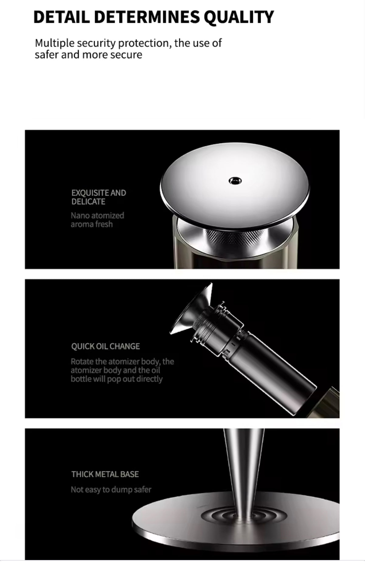 Calm Space 1000 - Free Fragrance & Stand (Industrial) Large Area Waterless Essential Oil Diffuser, Cordless Rechargeable Diffuser, Smart Bluetooth Diffuser, Luxury Wireless Aromatherapy Diffusers for Home, Office & Hotels, Champagne Gold- 10000 mah