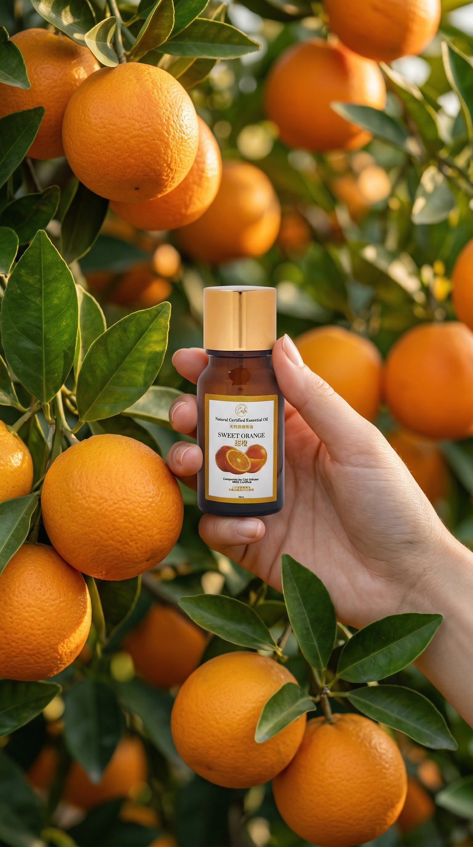 Calm Candles Essential – Sweet Orange Certified Organic, Undiluted, Natural Essential Oil – Uplifting, Refreshing & Mood-Boosting Aromatherapy |  Enhance Energy, Relaxation & Home Fragrance – 10ml