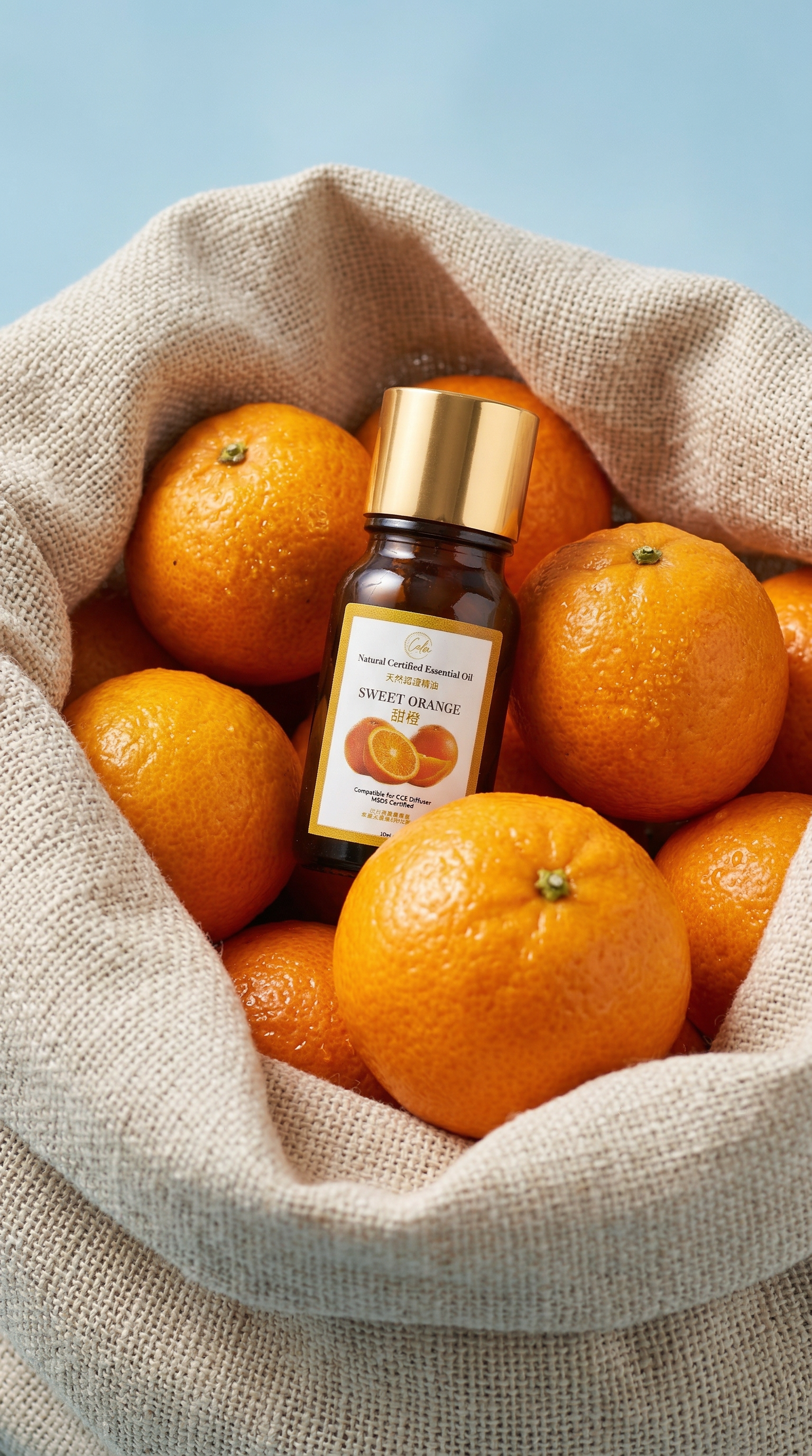 Calm Candles Essential – Süße Orange, zertifiziert Bio, unverdünnt, natürliches ätherisches Öl – Stimmungsaufhellende, erfrischende und belebende Aromatherapie | Steigert Energie, Entspannung und Raumduft – 10ml