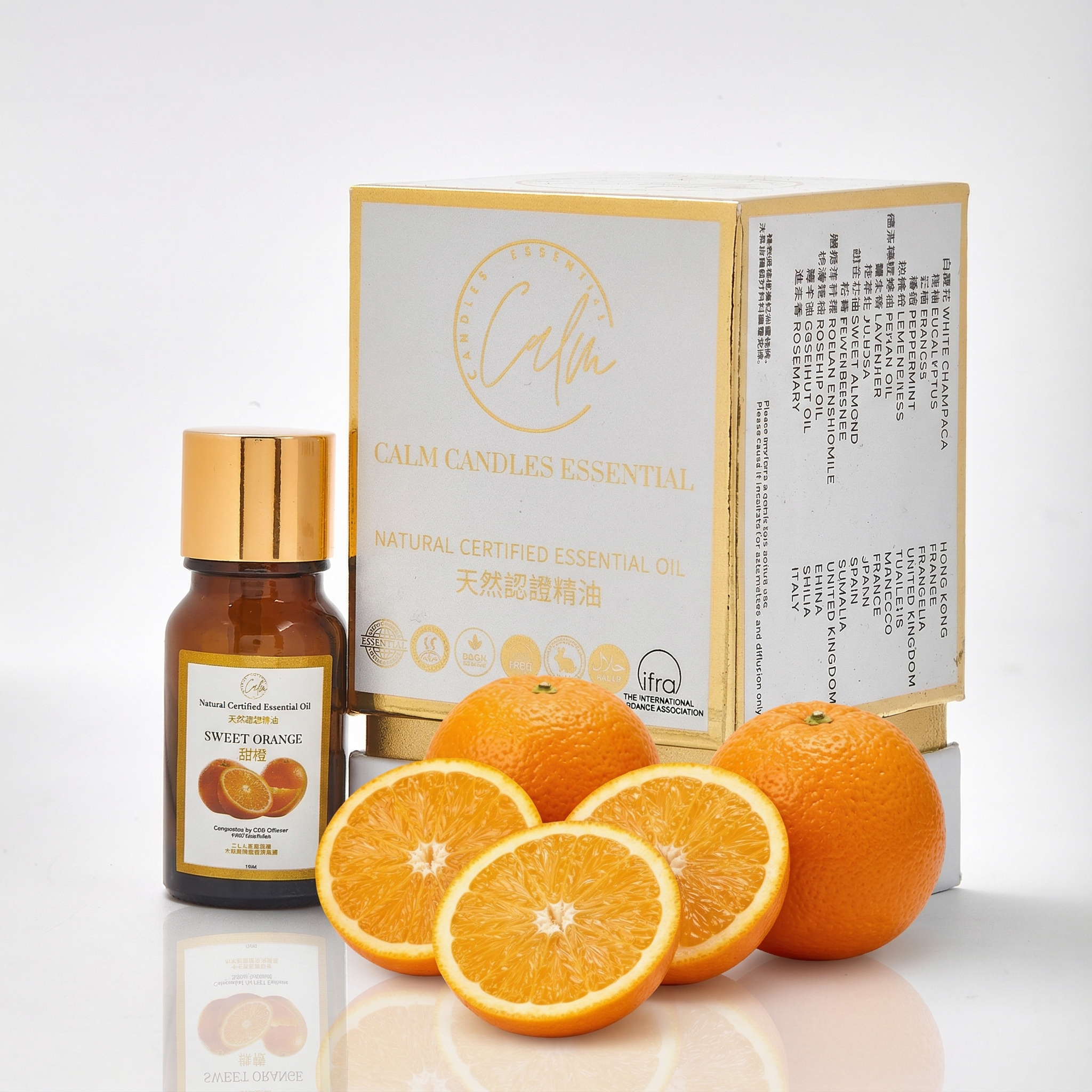 Calm Candles Essential – Sweet Orange Certified Organic, Undiluted, Natural Essential Oil – Uplifting, Refreshing & Mood-Boosting Aromatherapy |  Enhance Energy, Relaxation & Home Fragrance – 10ml