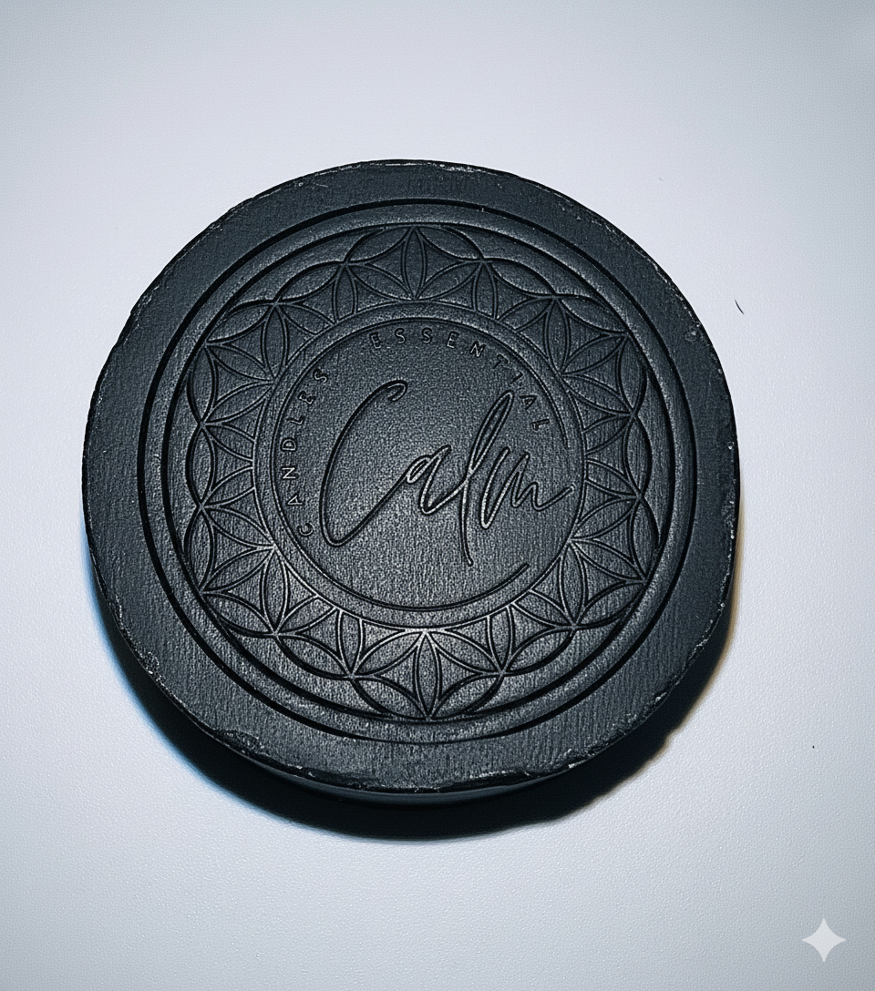 Calm Candles Essential Cold-Pressed Black Charcoal Peppermint Lemon Peel Soap, 150 g, Solid Bar Cleanser, Deep Cleansing & Deodorizing, Refreshing Mint Citrus, Made in Japan
