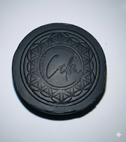 Calm Candles Essential Black Charcoal, Peppermint & Lemon Face + Body Soap – 150g | Made in Japan | Botanical Cleansing Bar with Charcoal, Peppermint & Lemon Peel