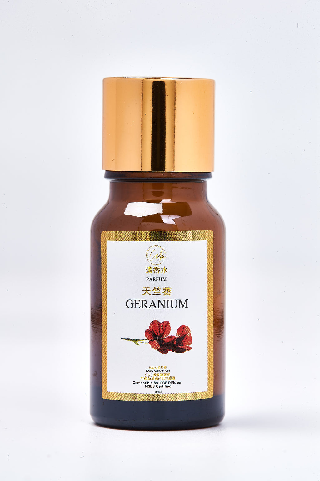 Calm Candles Ätherisches 10ml Geranium Parfüm Duftöl – Bio-Blumen-Aromatherapie-Mischung mit Rose, Zitrusfrüchten & Kräuternoten