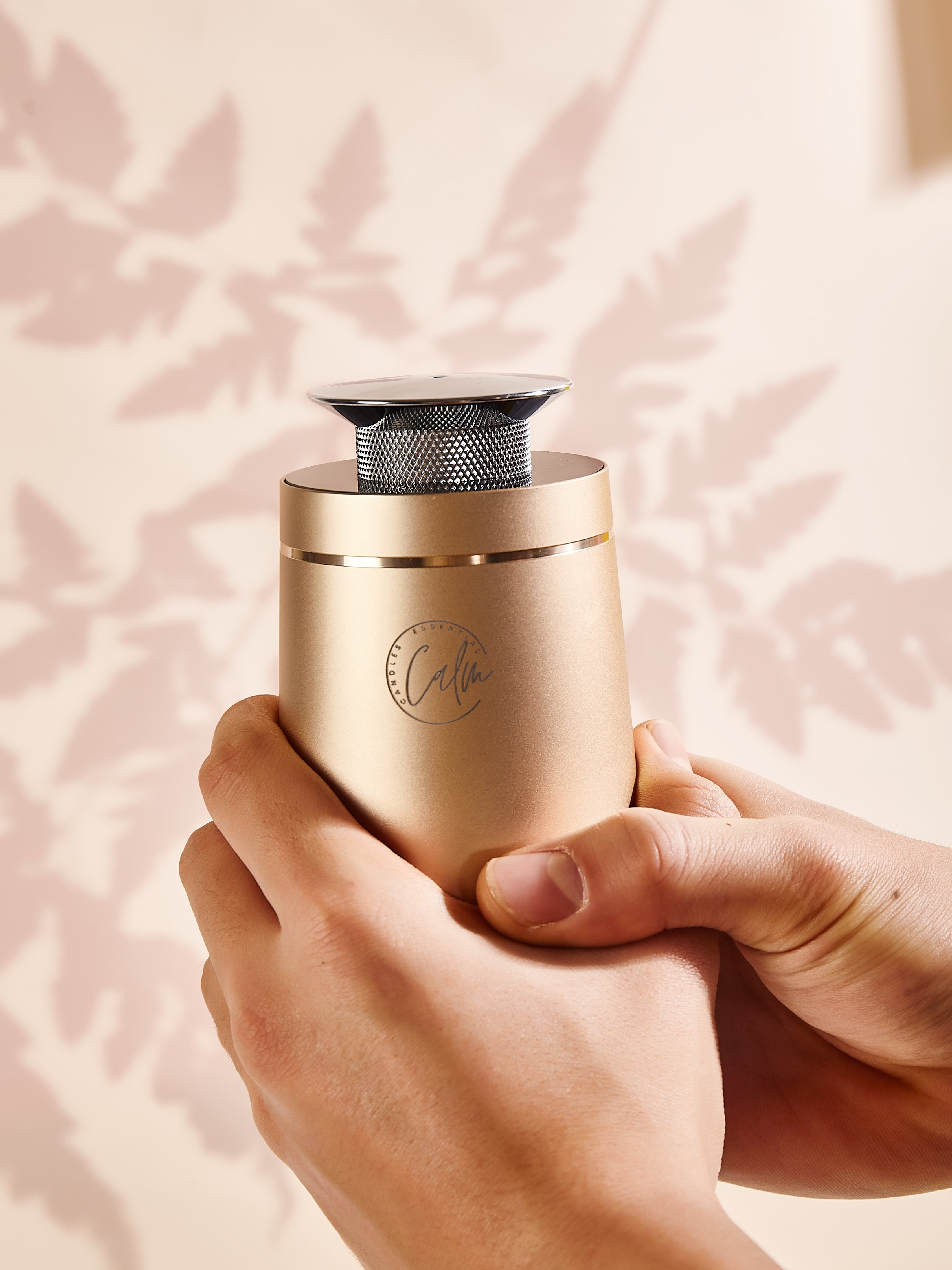 Calm Candles Essential | 10ml Cordless  Touch Screen Professional Grade Diffuser Waterless Rechargeable Portable Mini Essential Oil Car Aroma Diffuser without oil (2000mah,Gold)