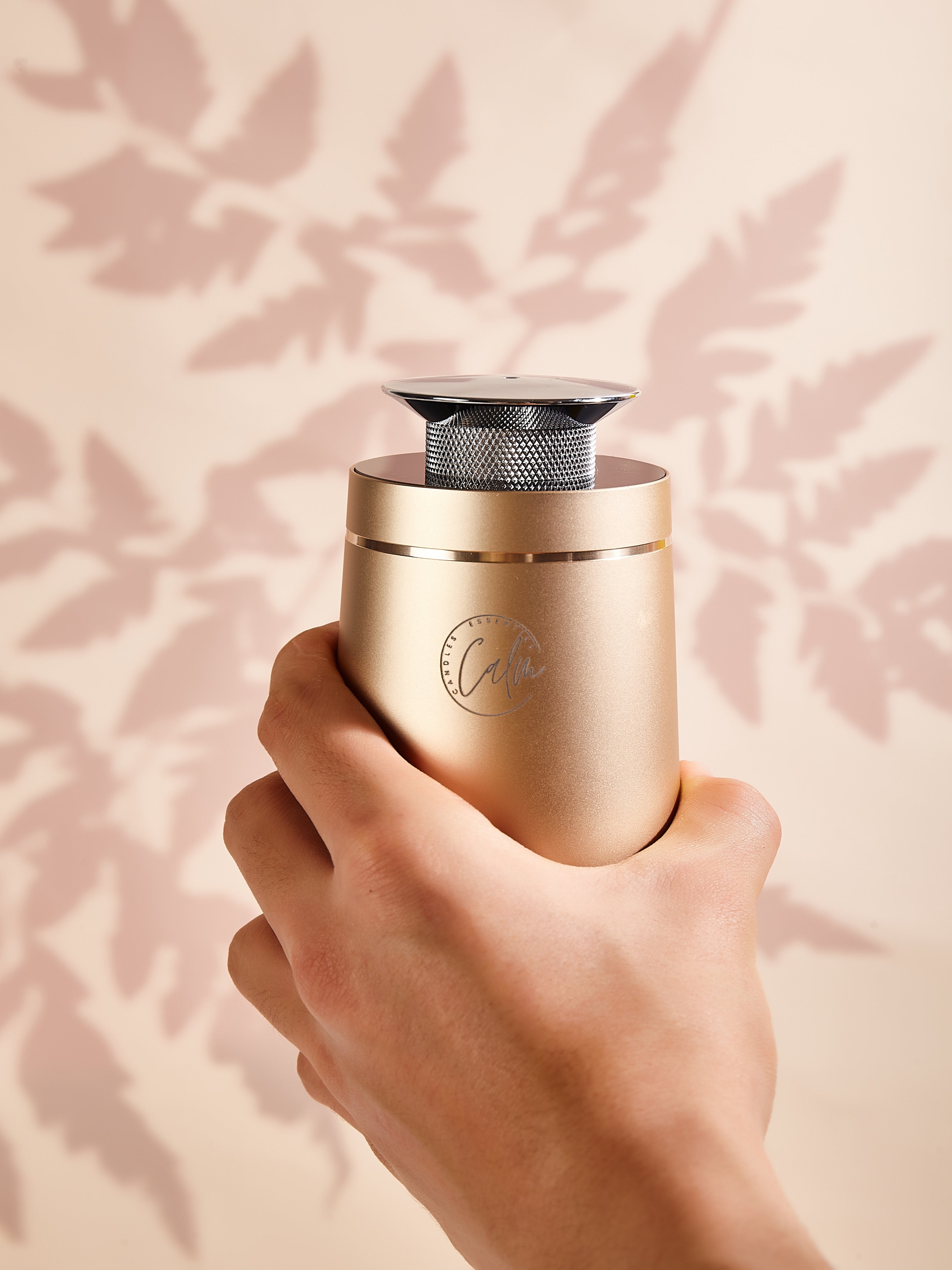Calm Candles Essential | 10ml Cordless  Touch Screen Professional Grade Diffuser Waterless Rechargeable Portable Mini Essential Oil Car Aroma Diffuser without oil (2000mah,Gold)