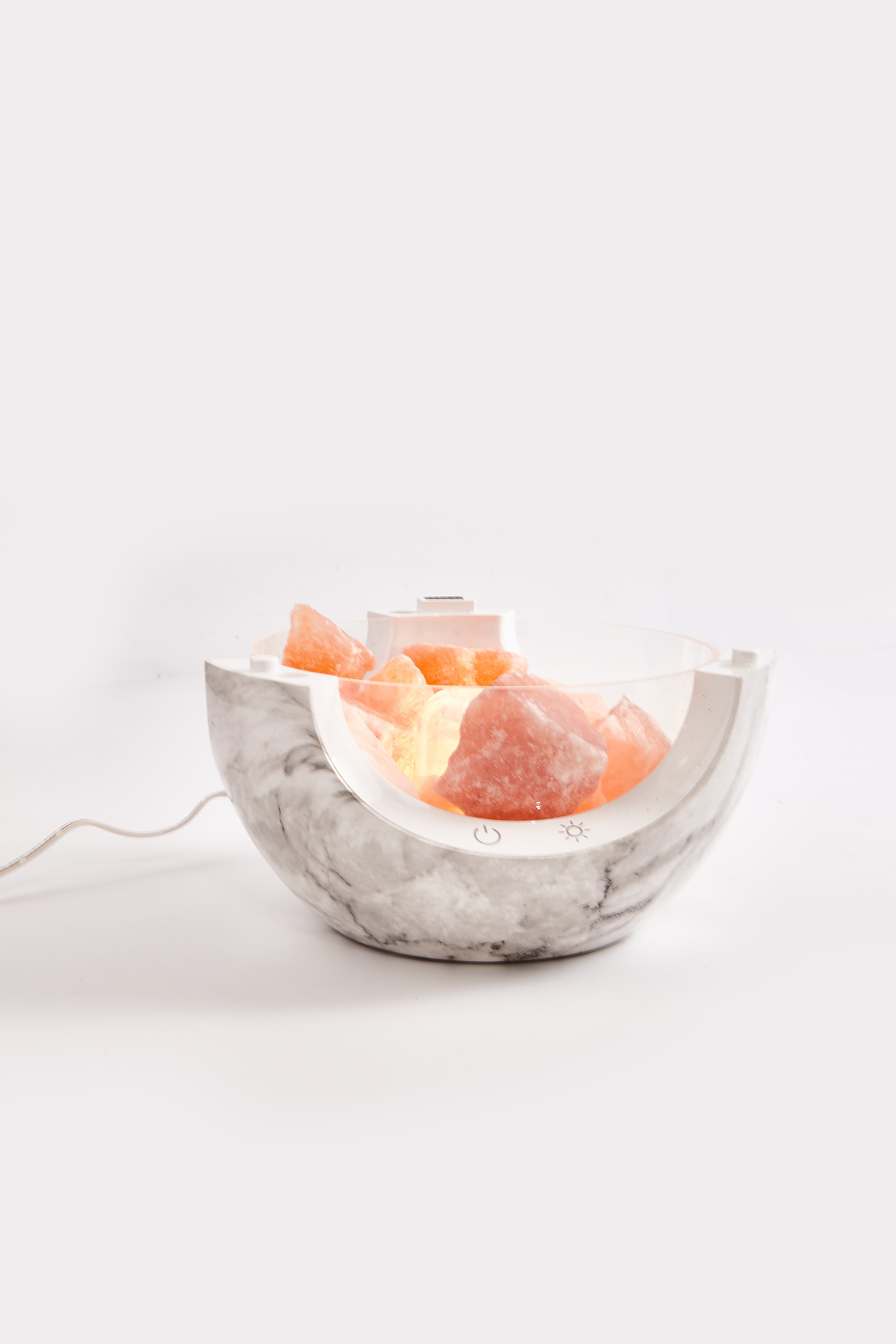 Calm Candles Essential – 3-in-1 Öl Nachtlicht Diffusor Ionen 100% reine Himalaya-Salzlampe 150ml Wassertank Auto-Abschaltung für Zuhause Wohnzimmer Schlafzimmer