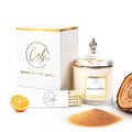 Calm Candles Essential – Sandelholz & Zitrus für ein erdendes und beruhigendes Gefühl, Holzdocht-Kerze | Luxuriöse Duft-Sojakerze im Glas | Handgegossen | Stark duftend langanhaltend (445 ml – XLarge)