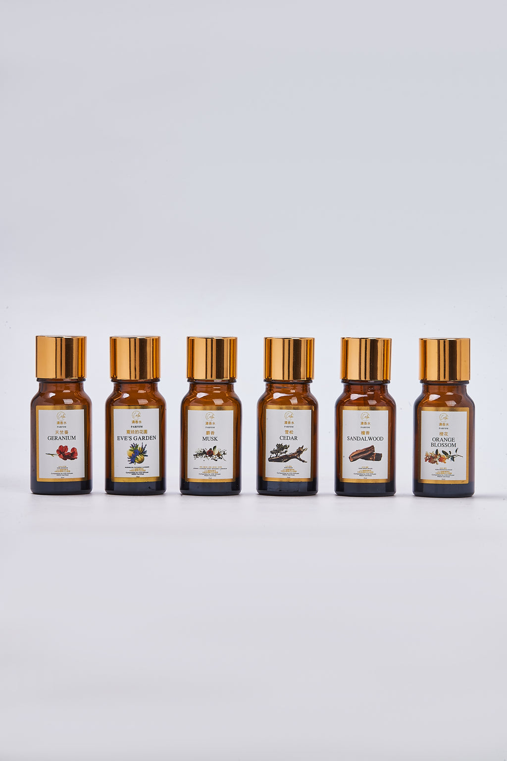 Calm Candles Essential Set – Deluxe Gift – 6 Parfum Oils for Any Diffuser + Portable 10ml Award-Winner