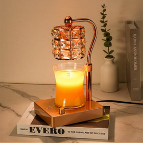 Elektrische Kristallkerzenwachswärmer, Einweihungsgeschenk für Mama, dimmbare Kerzenlampe, kompatibel mit Glaskerzen, Kerzenhalter für ästhetische Wohnkultur