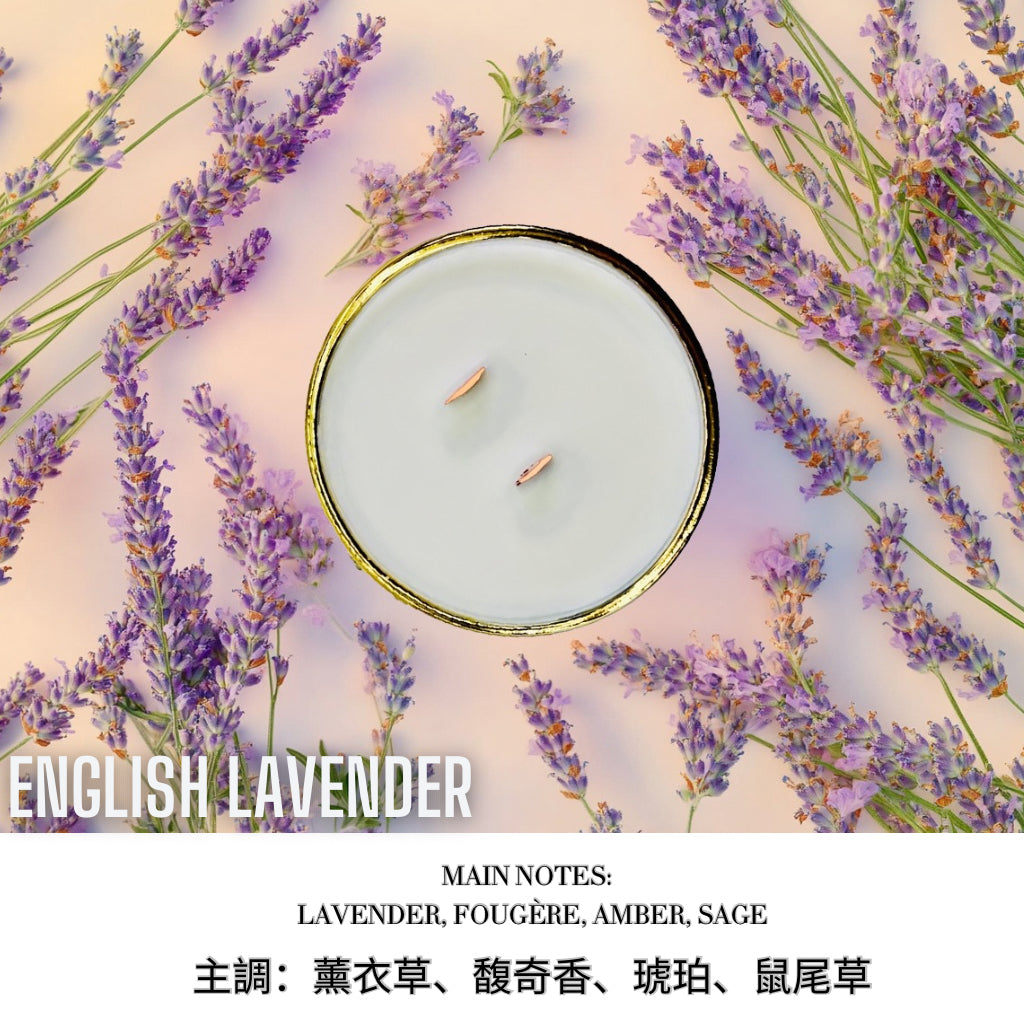 Calm Candles Essential - English Lavender Wooden Wicks Candle, Infused with Sage, Lavender, Fougère and Amber Essential Oil, for relaxing and calming effect Luxury Scented Soy Wax Jar Candle | Hand Poured | Highly Scented Long Lasting (15oz/445ml- XLarge)