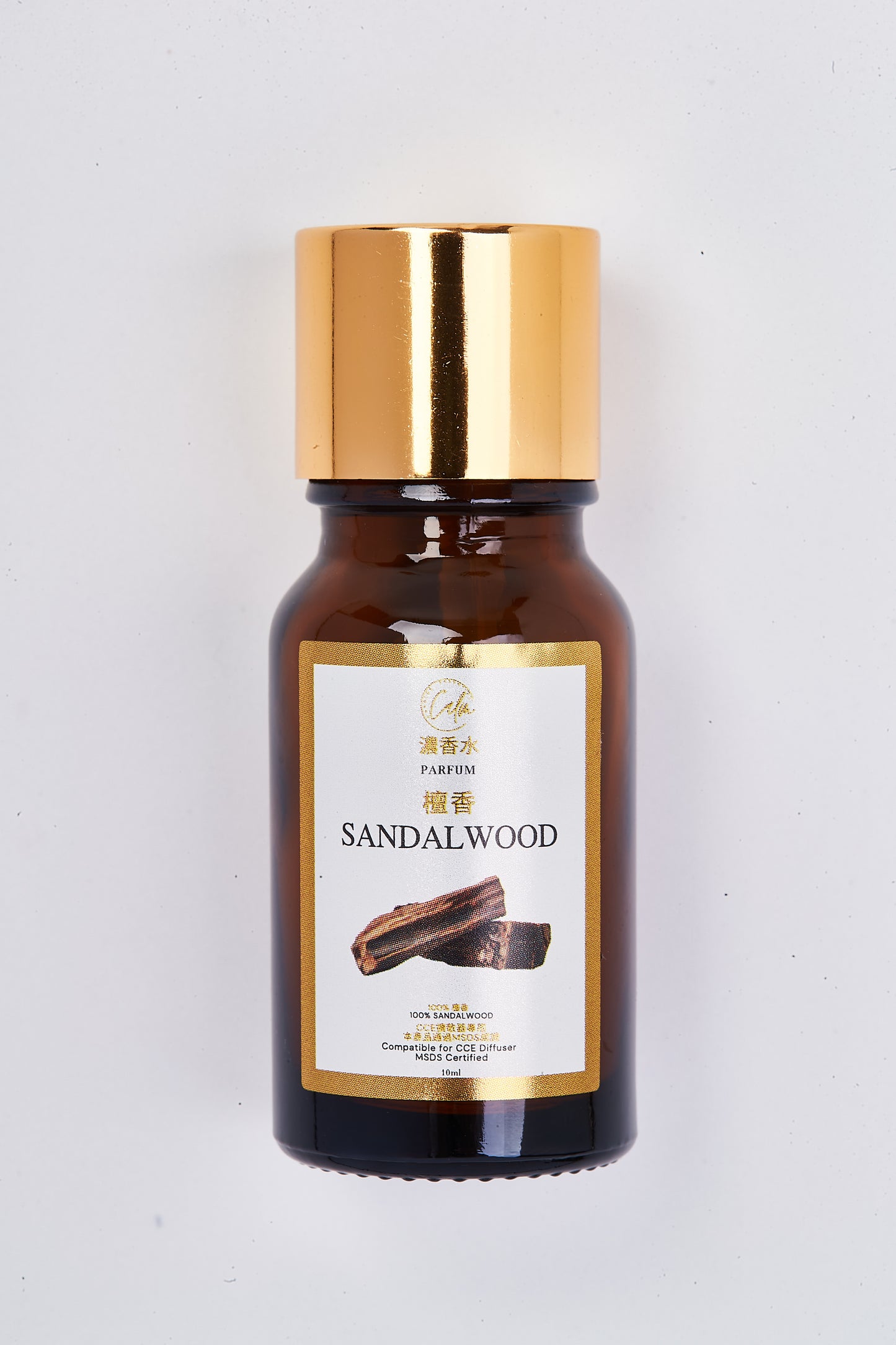 Calm Candles Essential 10ml Sandalwood Parfum Fragrance Oil – Organic Woody Aromatherapy with Warm, Velvety Notes