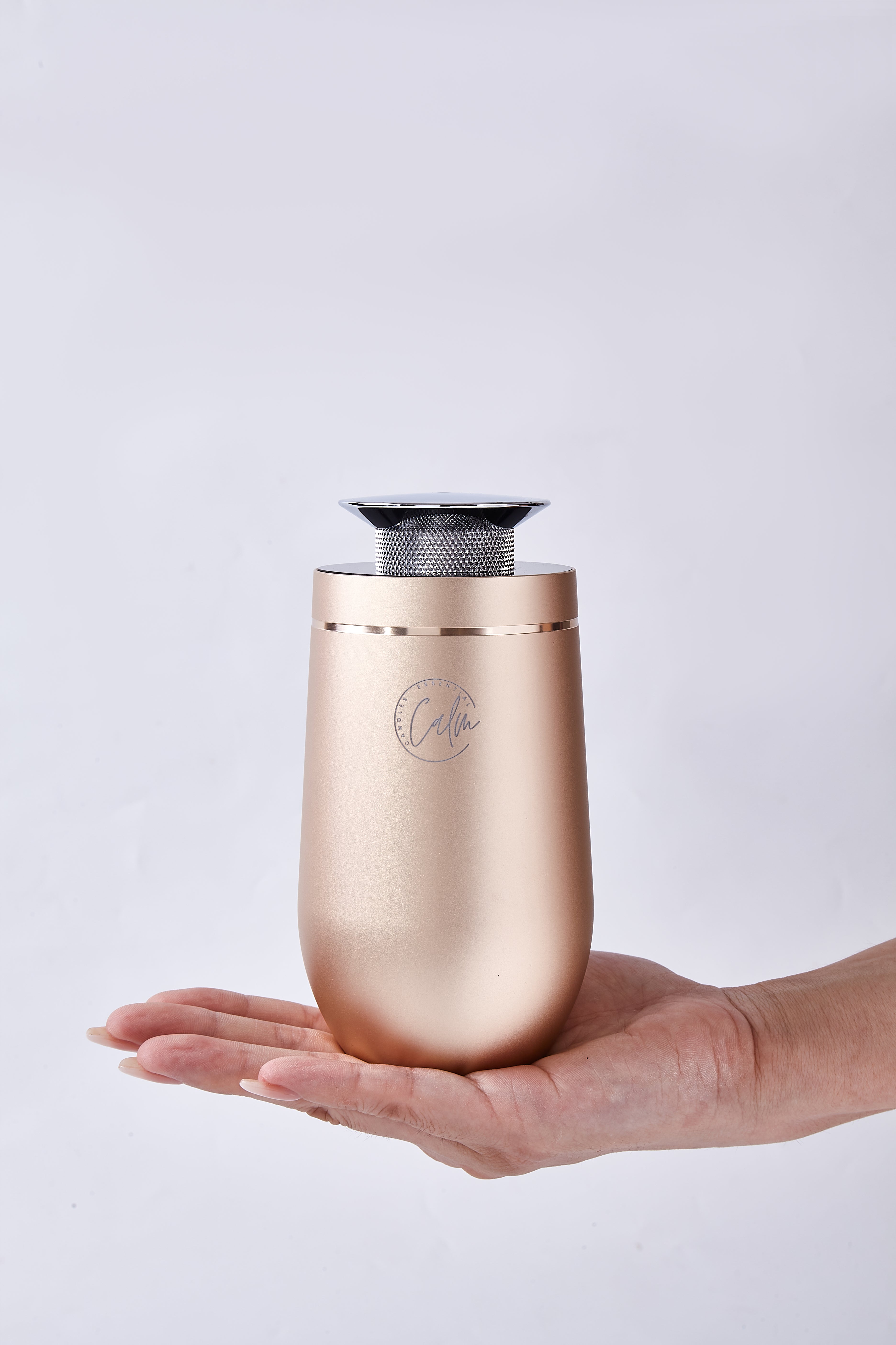 Calm Candles Essential | 10ml Cordless  Touch Screen Professional Grade Diffuser Waterless Rechargeable Portable Mini Essential Oil Car Aroma Diffuser without oil (2000mah,Gold)