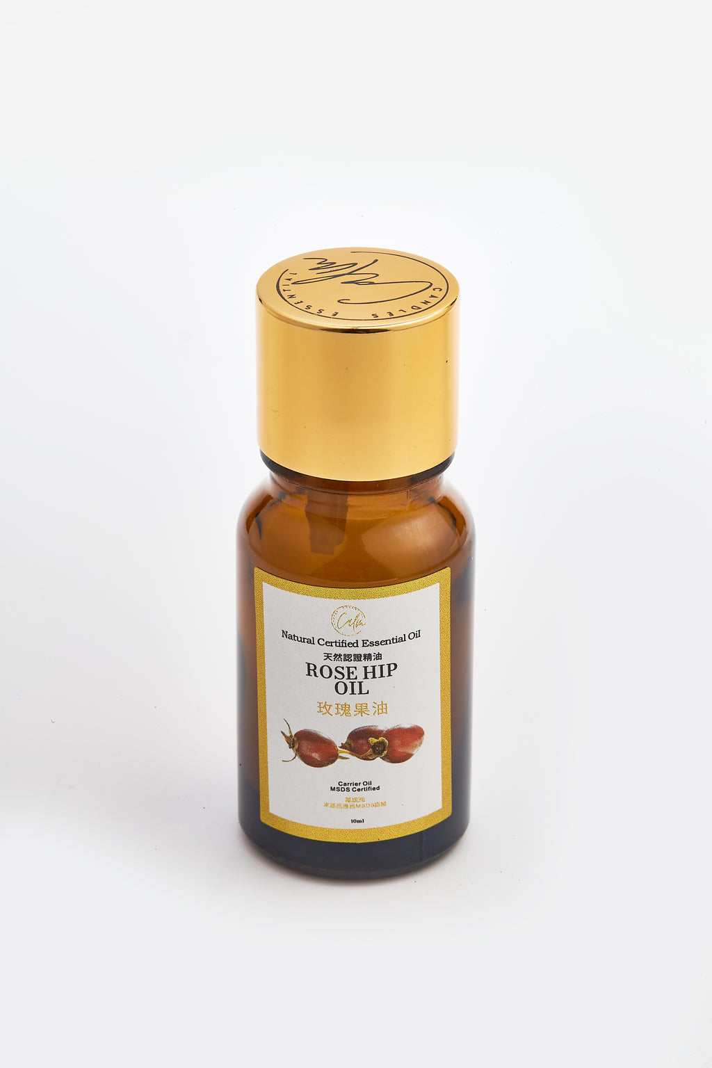 Calm Candles Essential - Rosehip Certified Organic, Undiluted, Natural Essential Oil - Healing , Pure  & Refreshing Aromatherapy - Clear Your Senses, Certified Quality for Holistic Well-Being & Respiratory Health Support - 10ml