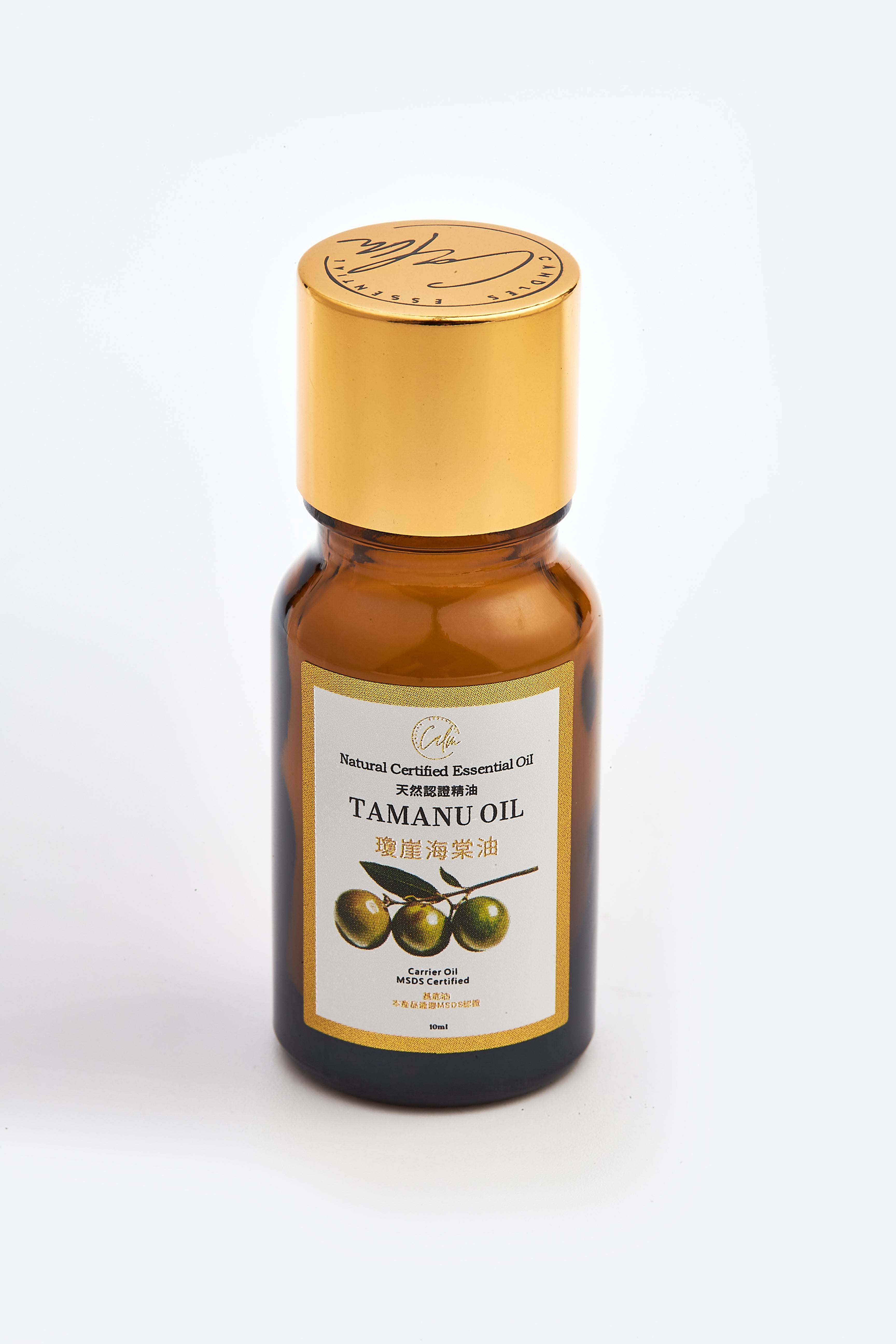 Calm Candles Essential – Tamanu Ätherisches Öl, zertifiziert biologisch, unverdünnt, natürlich – Pflegende, heilende und verjüngende Aromatherapie – Verbessert die Hautgesundheit und das allgemeine Wohlbefinden – 10ml