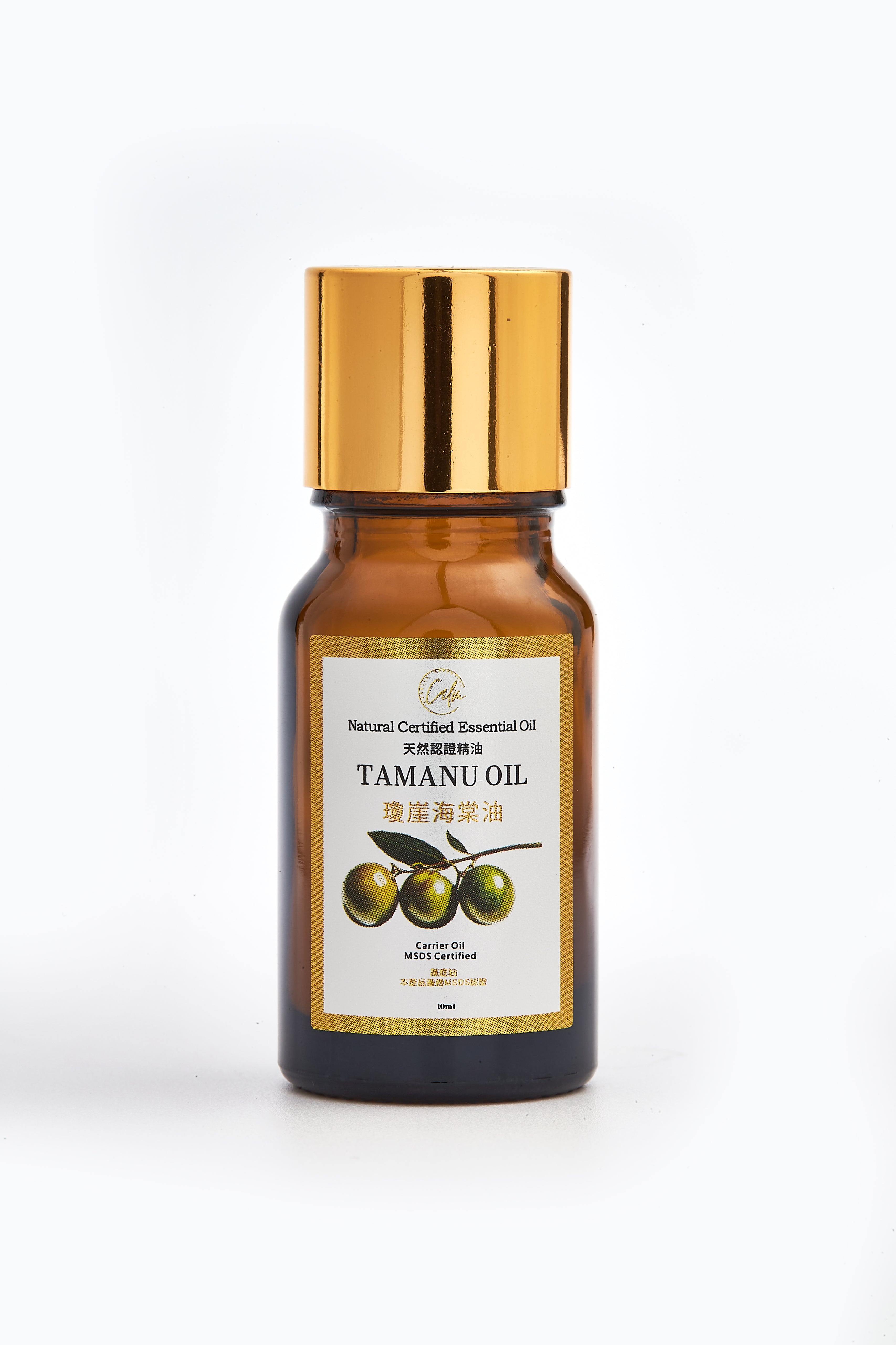 Calm Candles Essential – Tamanu Ätherisches Öl, zertifiziert biologisch, unverdünnt, natürlich – Pflegende, heilende und verjüngende Aromatherapie – Verbessert die Hautgesundheit und das allgemeine Wohlbefinden – 10ml