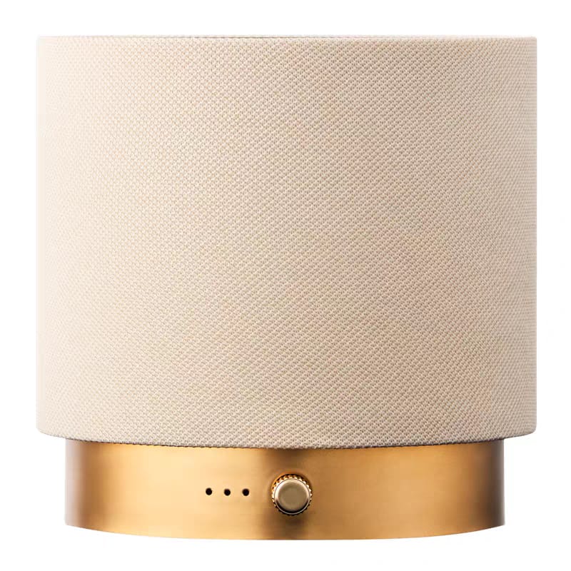 AuraGlow Leiser Stoff Wasser Diffuser 140ml – Stille Aromatherapie Lampe mit Sanftem Nachtlicht, Inklusive Süßorange & Lavendel Ätherisches Öl Duo, Perfekt für Zuhause, Büro & Yoga Räume (Gold)
