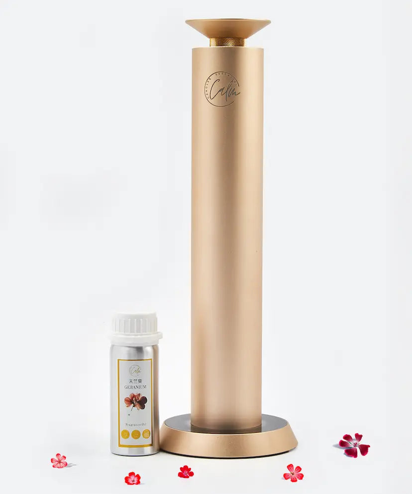 Calm Candles Essential Aroma Diffuser Mini Studio Pro: Red Dot Award-Winning Waterless Air Cordless Diffuser with Free 100ml Fragrance Oil - Type C (10,000 mah)