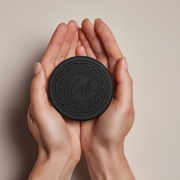 Calm Candles Essential Black Charcoal, Peppermint & Lemon Face + Body Soap – 150g | Made in Japan | Botanical Cleansing Bar with Charcoal, Peppermint & Lemon Peel