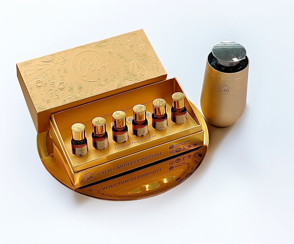 Deluxe Gift Set – 6 Parfum Oils + 10ml Cordless Diffuser