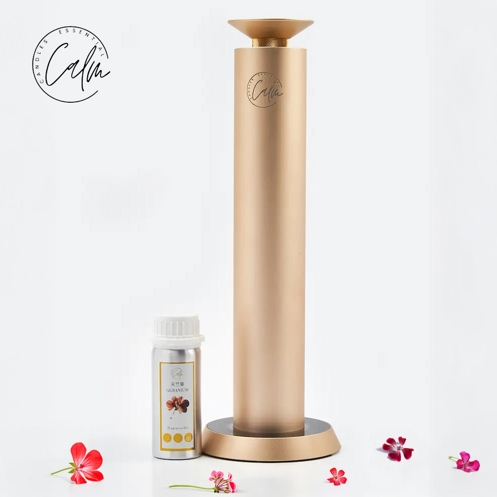 Calm Candles Essential Aroma Diffuser Mini Studio Pro: Red Dot Award-Winning Waterless Air Cordless Diffuser with Free 100ml Fragrance Oil - Type C (10,000 mah)