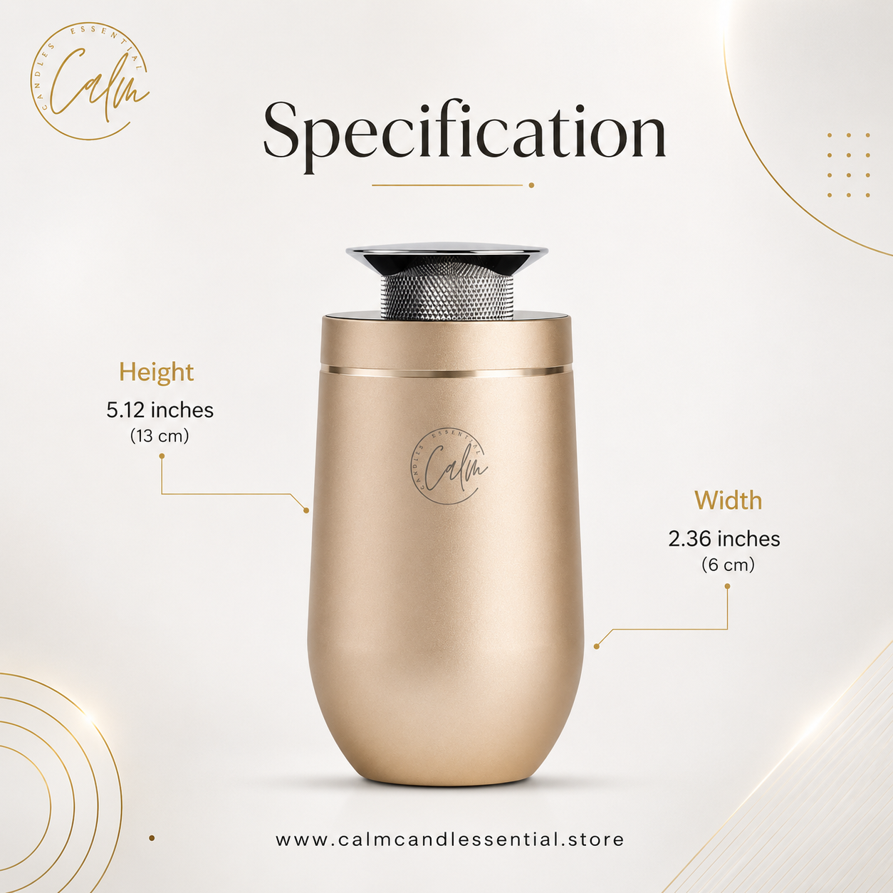 Calm Candles Essential | 10ml Cordless  Touch Screen Professional Grade Diffuser Waterless Rechargeable Portable Mini Essential Oil Car Aroma Diffuser without oil (2000mah,Gold)