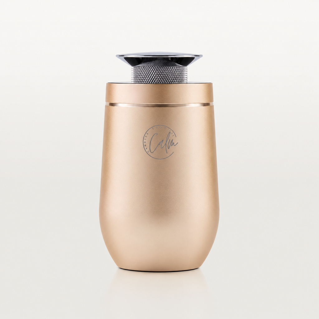 Calm Candles Essential | 10ml Cordless  Touch Screen Professional Grade Diffuser Waterless Rechargeable Portable Mini Essential Oil Car Aroma Diffuser without oil (2000mah,Gold)