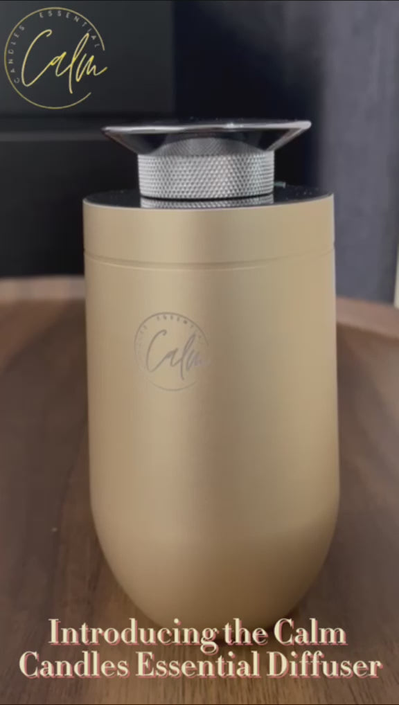 Calm Candles Essential | 10ml Cordless  Touch Screen Professional Grade Diffuser Waterless Rechargeable Portable Mini Essential Oil Car Aroma Diffuser without oil (2000mah,Gold)