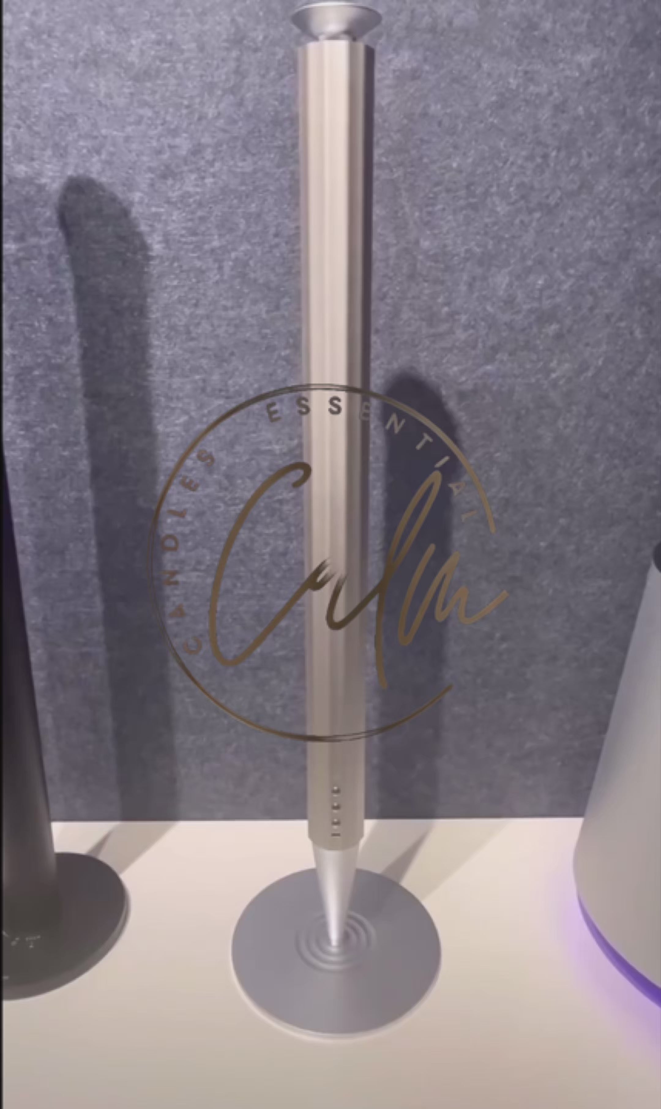 Calm Space 1000 - Free Fragrance & Stand (Industrial) Large Area Waterless Essential Oil Diffuser, Cordless Rechargeable Diffuser, Smart Bluetooth Diffuser, Luxury Wireless Aromatherapy Diffusers for Home, Office & Hotels, Champagne Gold- 10000 mah