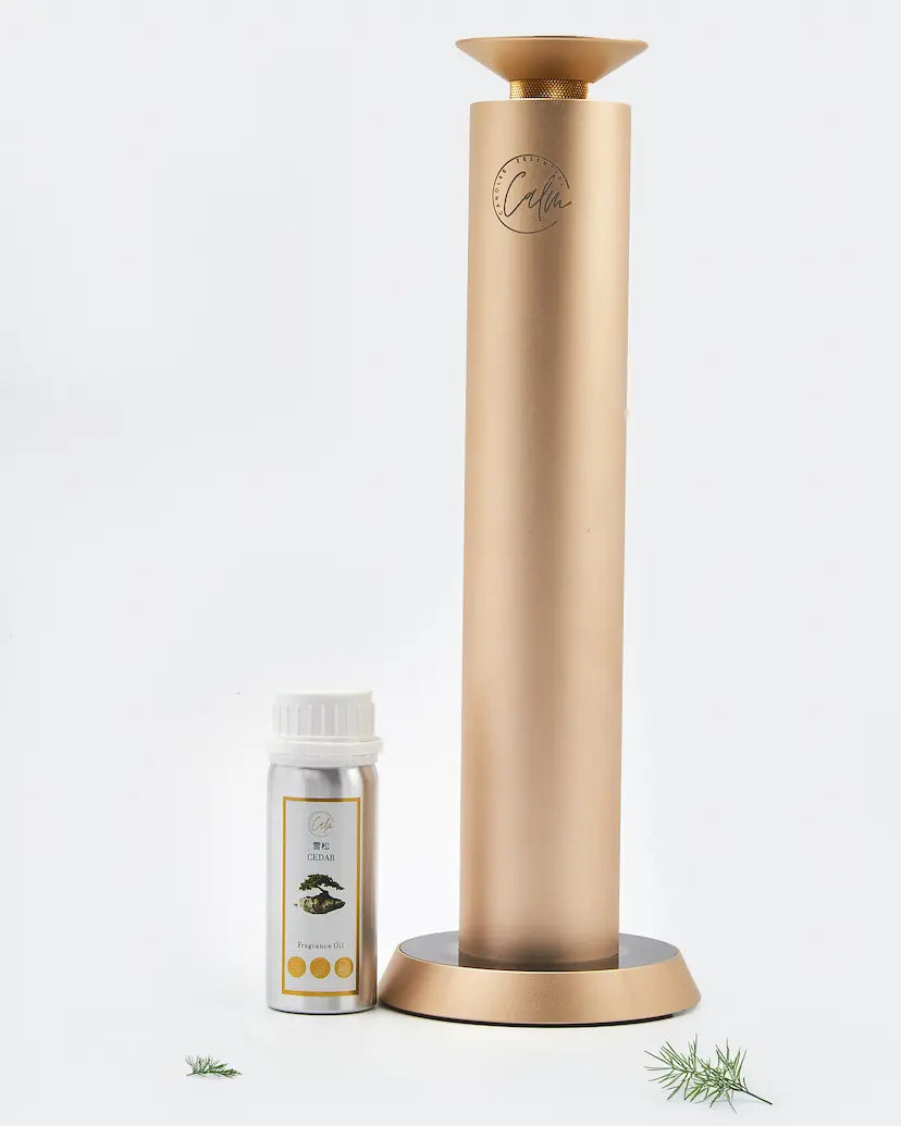 Calm Candles Essential Aroma Diffuser Mini Studio Pro: Kabelloser Diffusor ohne Wasser mit kostenlosem 100ml Duftöl – Typ C (10.000 mAh)