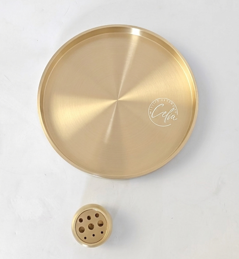 Calm Candles Essential | Hand-Forged Solid Brass Incense Tray & Globe Holder Collection