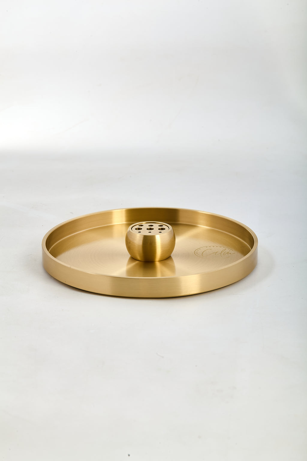 Calm Candles Essential | Hand-Forged Solid Brass Incense Tray & Globe Holder Collection