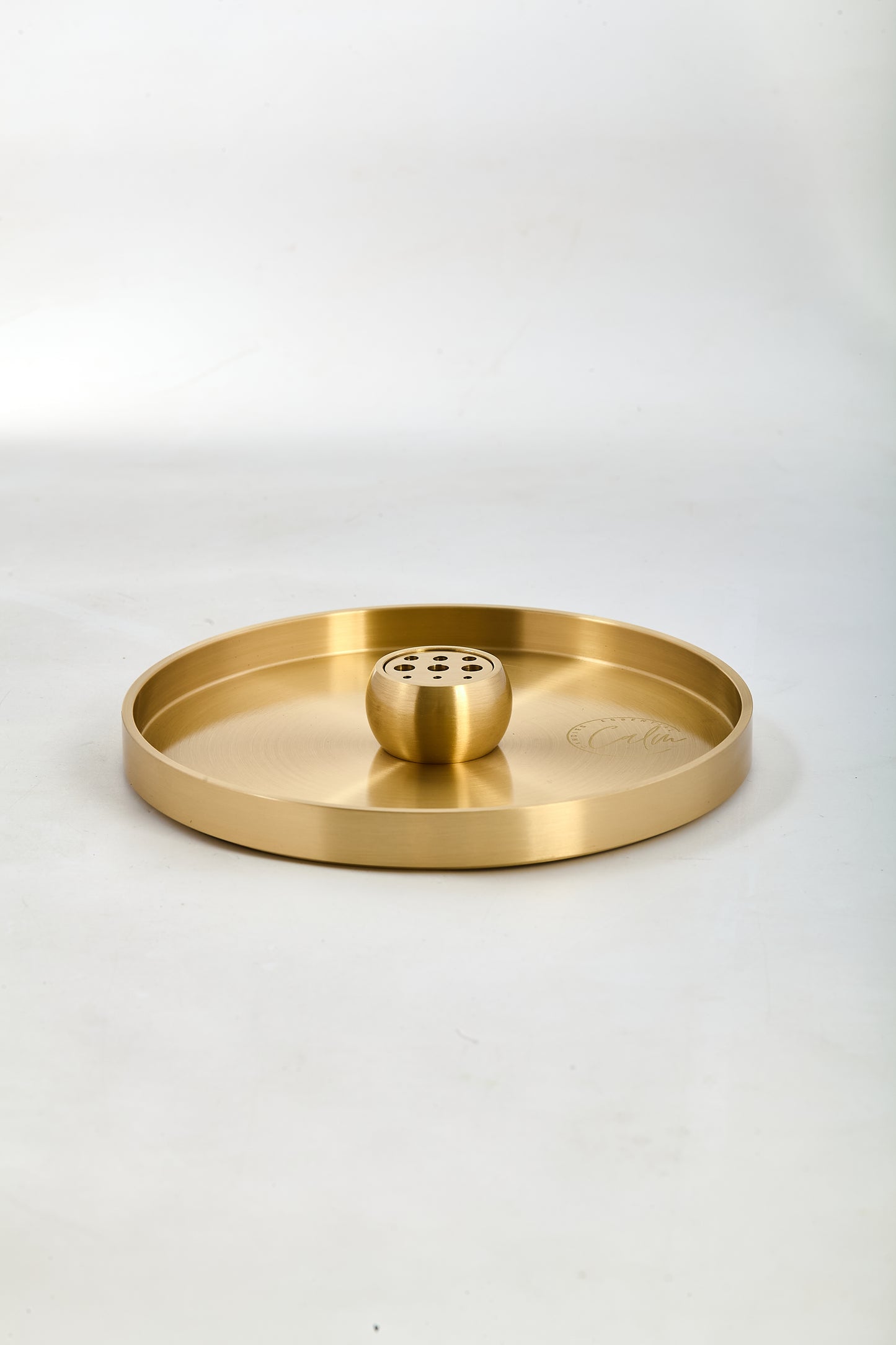 Calm Candles Essential | Hand-Forged Solid Brass Incense Tray & Globe Holder Collection