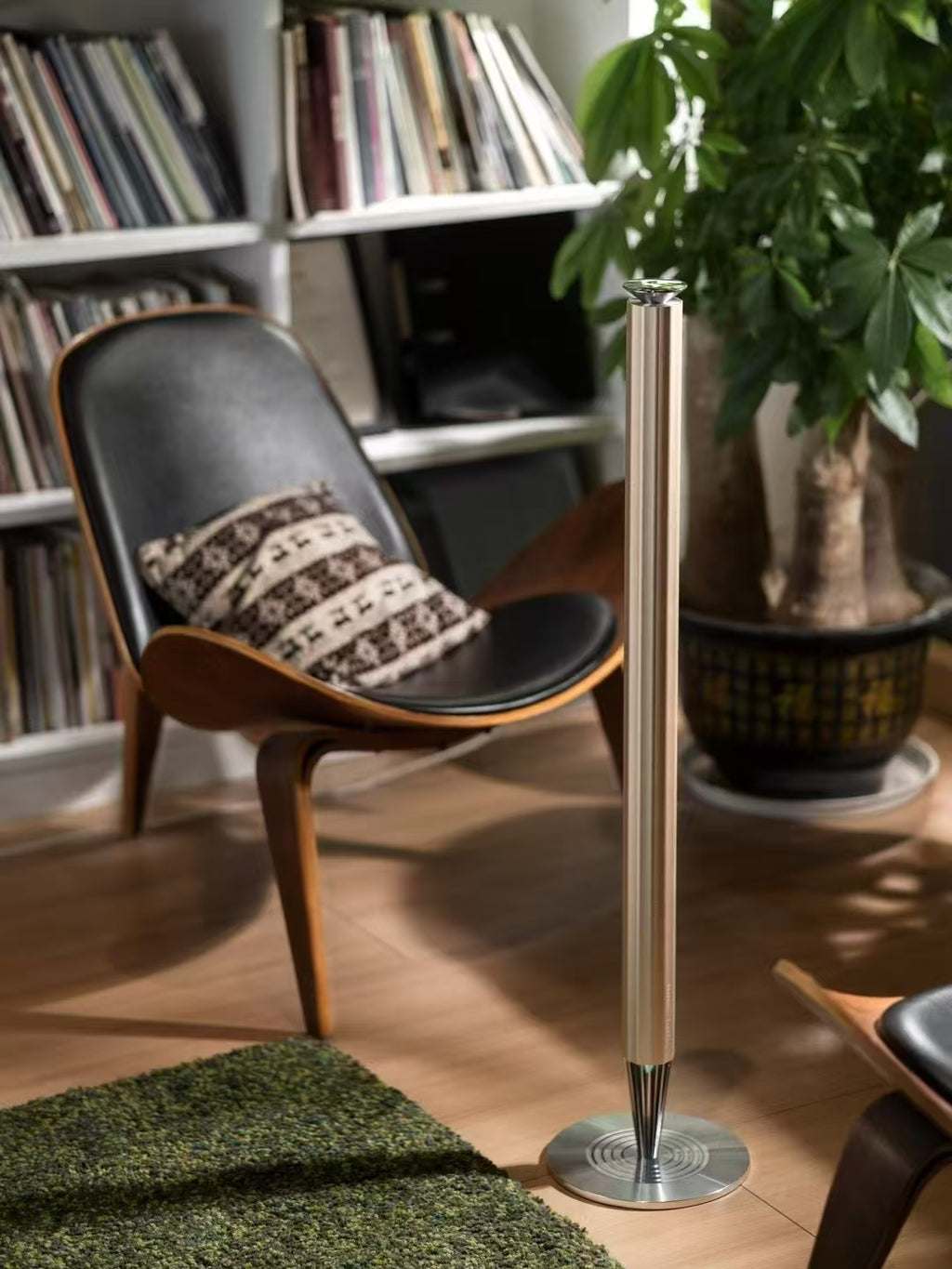 Calm Space 2000 - Free Fragrance & Stand LED Base(Industrial) Large Area Waterless Essential Oil Diffuser, Cordless Rechargeable Diffuser, Smart Bluetooth Diffuser, Luxury Wireless Aromatherapy Diffusers for Home, Office & Hotels, Champagne Gold- 20000mah