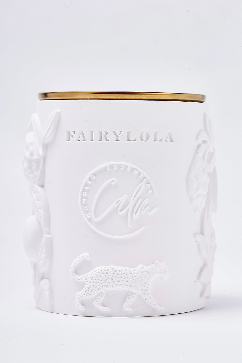 Fairylola Scented Beeswax Luxury Candle in Porcelain Jar – 8oz Grapefruit Botanical Vegan Candle with Wood Wick | Calm Candles Essential