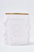Fairylola Scented Beeswax Luxury Candle in Porcelain Jar – 8oz Grapefruit Botanical Vegan Candle with Wood Wick | Calm Candles Essential