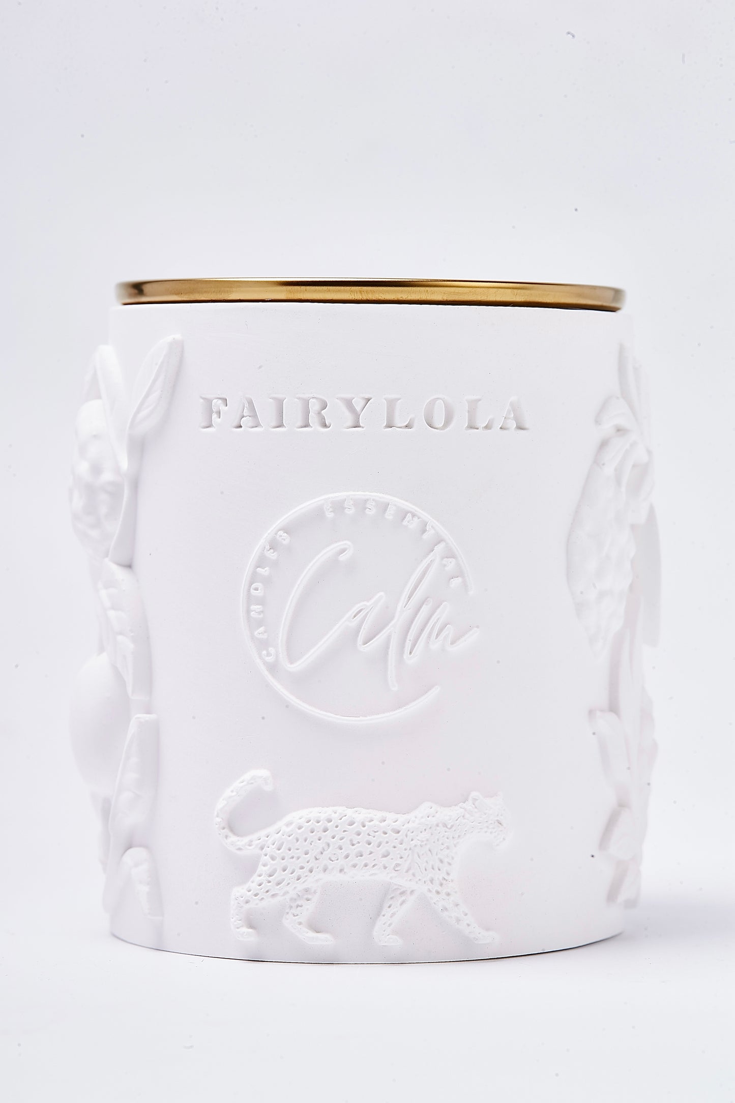 Fairylola Scented Beeswax Luxury Candle in Porcelain Jar – 8oz Grapefruit Botanical Vegan Candle with Wood Wick | Calm Candles Essential