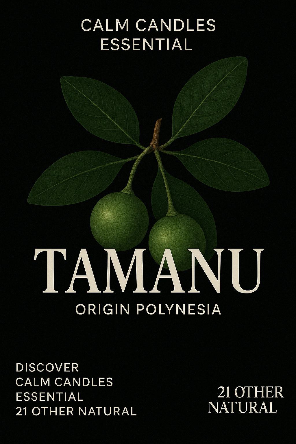 Calm Candles Essential - Tamanu Certified Organic, Undiluted, Natural Essential Oil - Nourishing, Healing & Rejuvenating Aromatherapy - Enhance Skin Health & Overall Well-Being - 10ml